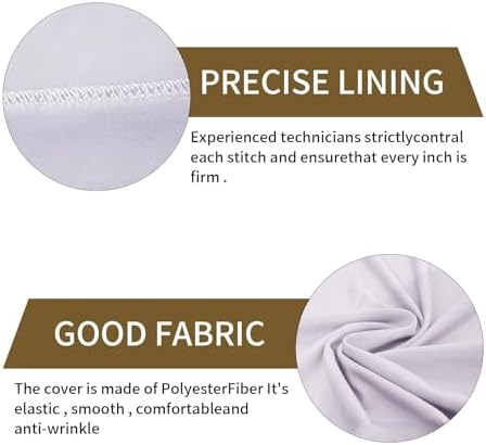 50Pcs White Washable Removable Universal for Wedding Party Dining Banquet Polyester Spandex Stretch Slipcovers, alternate