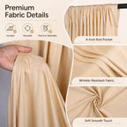 50x10 FT Champagne Backdrop Curtains for Weddings, Parties and Photo Booths in 50FT(W) x 10FT(H) in Champagne, alternate view