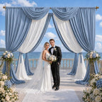 50x10 FT Dusty Blue Backdrop Curtains for Weddings, Parties and Photo Booth in 50FT(W) x 10FT(H) in Dusty Blue, alternate