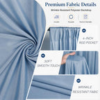 50x10 FT Dusty Blue Backdrop Curtains for Weddings, Parties and Photo Booth in 50FT(W) x 10FT(H) in Dusty Blue, alternate