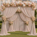 50x10ft Blush Nude Backdrop Curtain Panels for Parties - Wrinkle Free Polyester Photo Curtain Backdrop Wedding