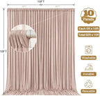 50x10ft Blush Nude Backdrop Curtain Panels for Parties - Wrinkle Free Polyester Photo Curtain Backdrop Wedding, alternate