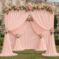 50x10ft Blush Pink Backdrop Curtain Panels for Parties - Wrinkle Free Polyester Photo Curtain Backdrop Wedding