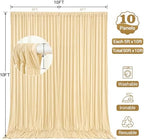 50x10ft Champagne Backdrop Curtain Panels for Parties - Wrinkle Free Polyester Photo Curtain Backdrop Wedding, alternate view