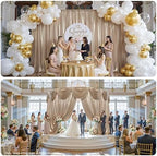 50x10FT Champagne Sequin Backdrop Curtains Wrinkle Free Drapes for Wedding in 50x10FT, alternate view 3