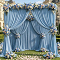 50x10ft Dusty Blue Backdrop Curtain Panels for Parties - Wrinkle Free Polyester Photo Curtain Backdrop Wedding
