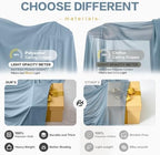 50x10FT Dusty Blue Backdrop Curtains, Polyester Drape for Parties in 50x10FT, alternate view 5