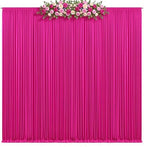 50x10ft Hot Pink Backdrop Curtain for Parties Fuchsia Wrinkle Free Fabric Backdrop Curtain Wedding Photo, alternate view 7