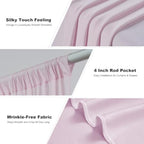 50x10ft Light Pink Backdrop Curtains for Parties, 10 Panels 5x10ft Wrinkle-Free Polyester Background Curtains, alternate view