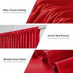50x10ft Red Backdrop Curtains for Parties, 10 Panels 5x10ft Wrinkle-Free Polyester Background Curtains for, alternate view 4