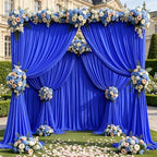 50x10ft Royal Blue Backdrop Curtain Panels for Parties - Wrinkle Free Polyester Photo Curtain Backdrop Wedding