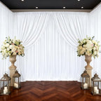 50x10ft White Backdrop Curtain Panels for Parties - Wrinkle Free Polyester Photo Curtain Backdrop Wedding Back, alternate