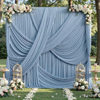 50x12 ft Dusty Blue Backdrop Curtains for Weddings, Birthdays and Photos in 50x12 ft