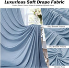 50x12 ft Dusty Blue Backdrop Curtains for Weddings, Birthdays and Photos in 50x12 ft, alternate view 4