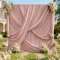 50x12 ft Dusty Pink Backdrop Curtains for Weddings, Birthdays and Photos in 50x12 ft
