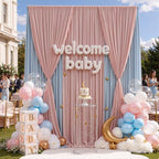 50x12 ft Dusty Pink Backdrop Curtains for Weddings, Birthdays and Photos in 50x12 ft, alternate view 3