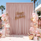 50x12 ft Dusty Pink Backdrop Curtains for Weddings, Birthdays and Photos in 50x12 ft, alternate view 5