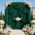 50x12 ft Green Backdrop Curtains for Wedding, Party and Photo in 50FT(W) x 12FT(H) in Green