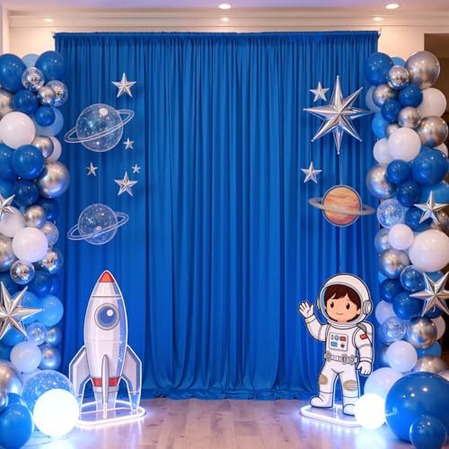 50x12 ft Royal Blue Backdrop Curtains for Weddings, Birthdays and Photos in 50x12 ft, alternate view 5
