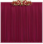 50x12ft Burgundy Backdrop Curtains for Parties Wrinkle Free Fabric Backdrop Curtain Birthday Photo Drapes, alternate view 7