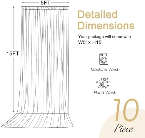 50x15ft Black Backdrop Curtains for Parties Wrinkle Free Fabric Backdrop Curtain Wedding Photo Drapes Backdrop, alternate