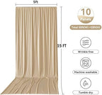 50x15ft Champagne Backdrop Curtains for Parties, Wrinkle Free Polyester Photo Backdrop Drapes 10 Panels 15 ft, alternate view