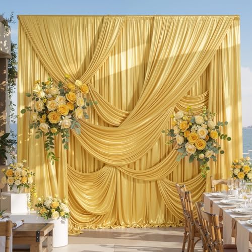 50x15FT Gold Sequin Backdrop Curtain Double Sided in 50x15FT, alternate view 2