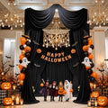 50x16 ft Black Backdrop Curtains for Wedding Parties, Birthdays, Halloween in 50x16 ft