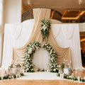 50x16 ft Champagne Backdrop Curtains for Weddings, Birthdays, Halloween in 50x16 ft