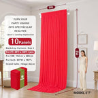 50x16 ft Red Backdrop Curtains for Wedding Parties, Birthdays, Halloween in 50x16 ft, alternate view 6