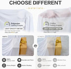 50x16 ft White Backdrop Curtains for Wedding Parties, Birthdays, Halloween in 50x16 ft, alternate view 3