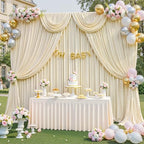 50x8ft Champagne Backdrop Curtain for Parties Wrinkle Free Fabric Backdrop Curtain Wedding Photo Backdrop Drapes, alternate