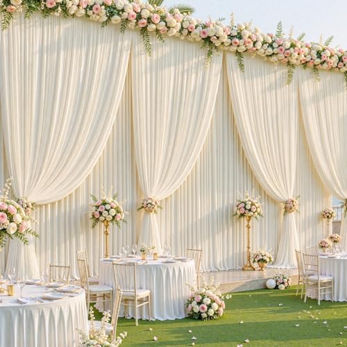 50x8ft Champagne Backdrop Curtain for Parties Wrinkle Free Fabric Backdrop Curtain Wedding Photo Backdrop Drapes, alternate