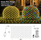 510 LED Christmas Net Lights Dual Color Changing, 28ft x 5ft Mesh Lights Outdoor Clear Wire 11 Modes, Waterproof, alternate