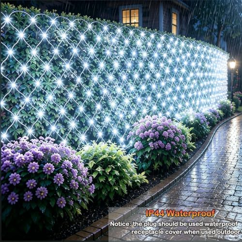 510LED Christmas Net Lights, 28ft x 5ft Net Lights Outdoor 8 Modes, Waterproof Connectable String Lights Green, alternate
