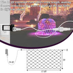 510LED Halloween Net Lights, 28ft x 5ft Outdoor Mesh Lights Purple Orange Clear Wire, 8 Modes & Timer, alternate view 6