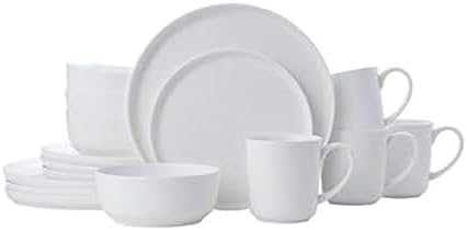 5266100 Samantha Chip-Resistant 16 Piece Set, Service for 4 White in White