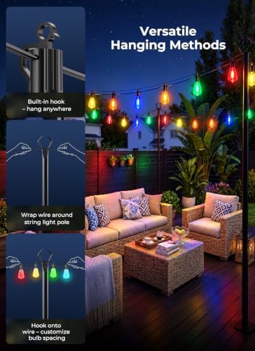 52FT Solar Christmas Lights Outdoor, Last 30+ Hrs Runtime String Lights, alternate view 2