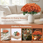 52pcs Terracotta Roses Fall Flowers Artificial Roses Fake Flowers, alternate view 4