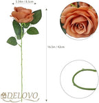 52pcs Terracotta Roses Fall Flowers Artificial Roses Fake Flowers, alternate view 5