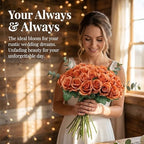 52pcs Terracotta Roses Fall Flowers Artificial Roses Fake Flowers, alternate view 6