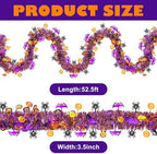 53 Ft Halloween Tinsel Garland Decorations, Shiny Metallic Twist Garland, alternate view 3