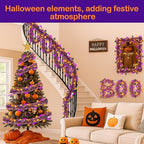 53 Ft Halloween Tinsel Garland Decorations, Shiny Metallic Twist Garland, alternate view 5