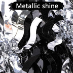 53Ft Black Silver Tinsel Garland, Gothic Halloween Tinsel Garland Decor, alternate view 3