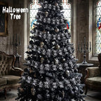 53Ft Black Silver Tinsel Garland, Gothic Halloween Tinsel Garland Decor, alternate view 4