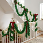 53Ft Green Christmas Tinsel Garland, Metallic Foil Twist Garland Decoration in Green, alternate view 5