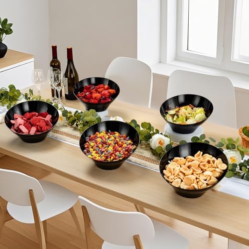 54 Oz Black Plastic Angled Serving Bowls, 12 Pack in 54oz in Black, alternate view 5
