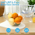 54 Oz Clear Plastic Angled Serving Bowls, 12 Pack in 54oz in Clear, alternate view 4