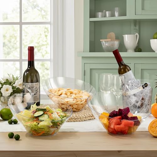 54 Oz Clear Plastic Angled Serving Bowls, 12 Pack in 54oz in Clear, alternate view 6