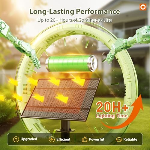 54FT(48+6) Solar String Lights Outdoor, Waterproof Dimmable 24+2 LED, alternate view 2